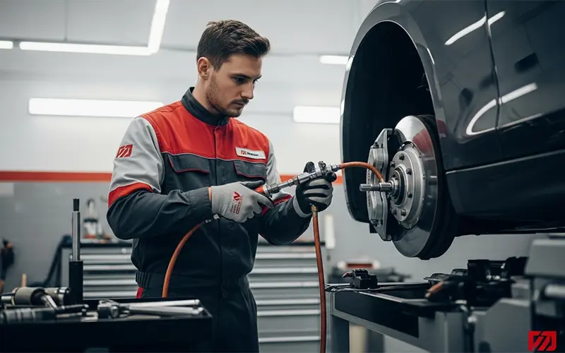 Brake fluid change and bleeding service in Dubai