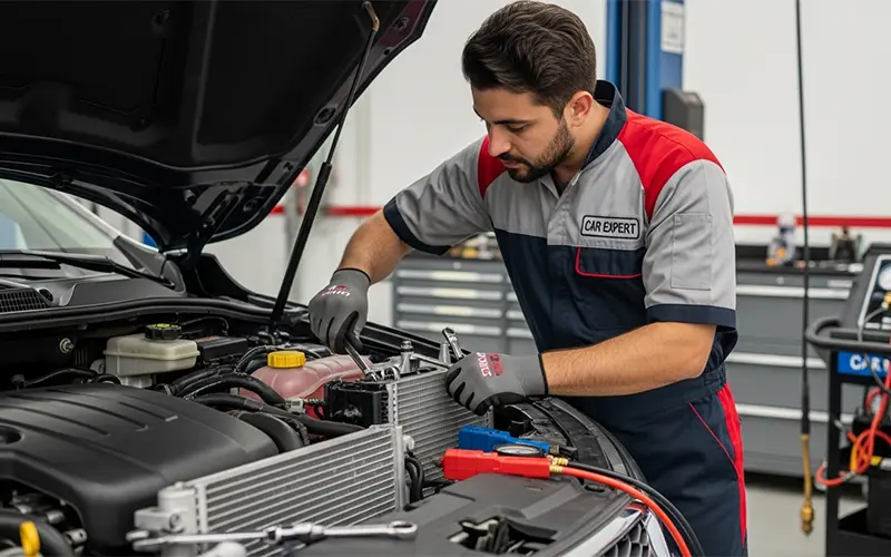 Car AC compressor repair and replacement service Dubai