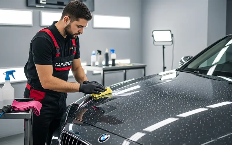 Hydrophobic ceramic coating easy-clean finish Dubai