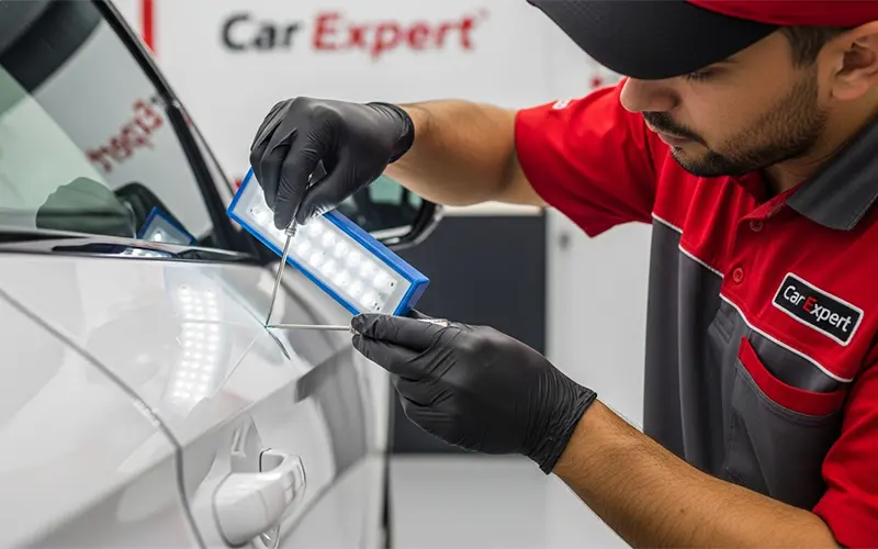 Paintless dent repair (PDR) service in Dubai for Dent and Paint Service Dubai