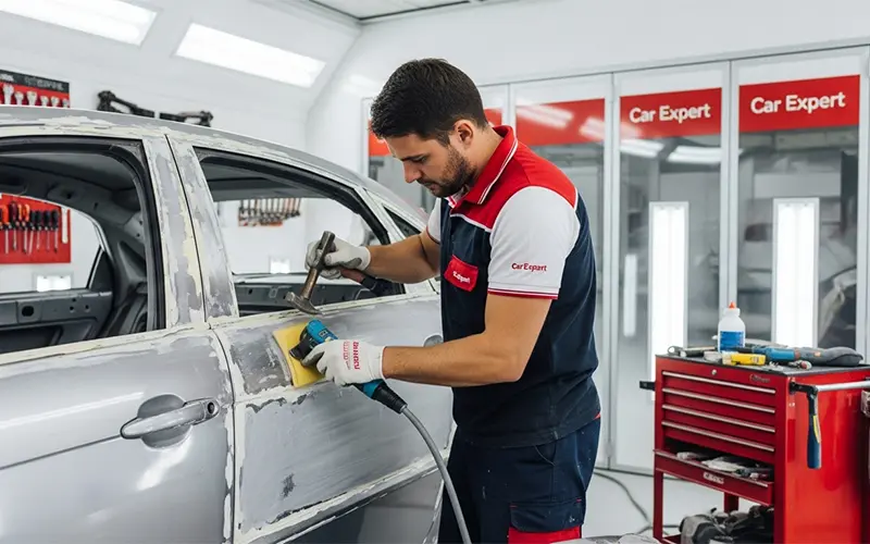 Traditional dent removal and panel repair service Dubai