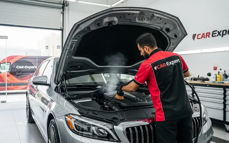 engine bay cleaning and dressing
